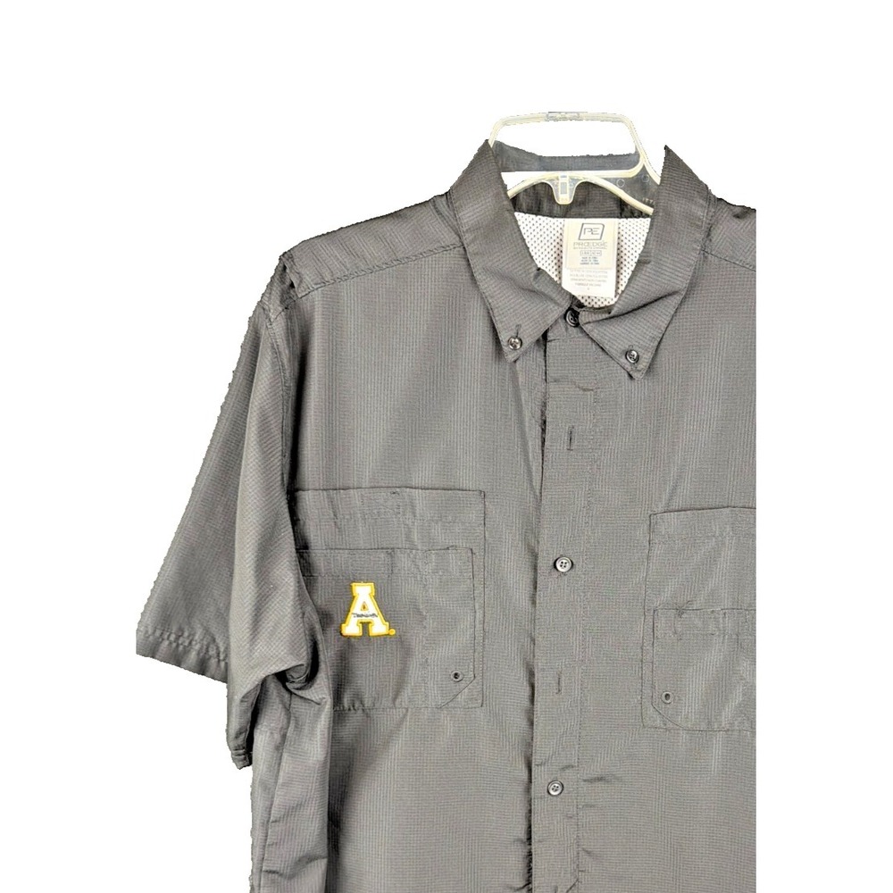 ProEdge Appalachian State Mountaineers Fishing Shirt Mens Large Black NCAA S/S